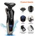 5 In 1 Electric Razor Shaver Rechargeable Cordless Head Beard Trimmer Shaver Kit IPX6 Waterproof Dry Wet Grooming Kit_viptrois.com