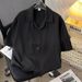High-quality Draping Ice Silk Shirt For Men, Short-sleeved, Loose-fitting, American-style Cuban Collar Shirt, Summer Trend_viptrois.com