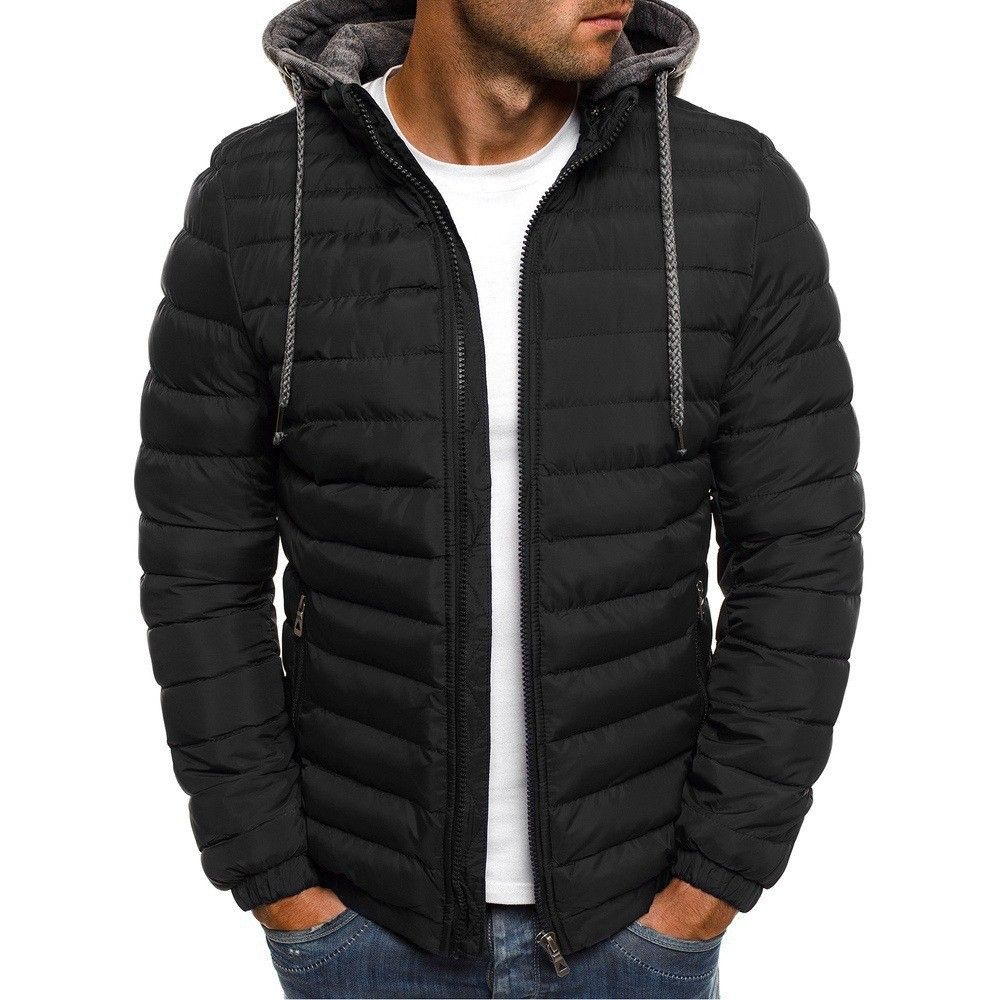 Men's Cotton Clothes Cap Removable Cotton Clothes Fashion Men's Hooded Cotton Clothes Men's Clothing_viptrois.com