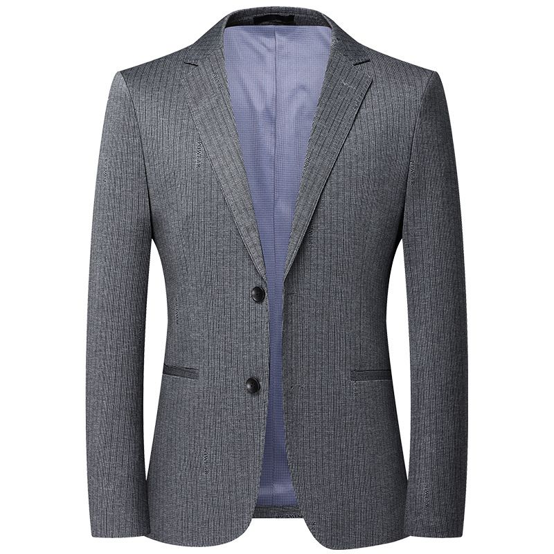 Men's Clothing Lashibert Spring and Autumn Thin Men's Suit Slim Elastic Non iron Striped Suit Casual Single Suit_viptrois.com