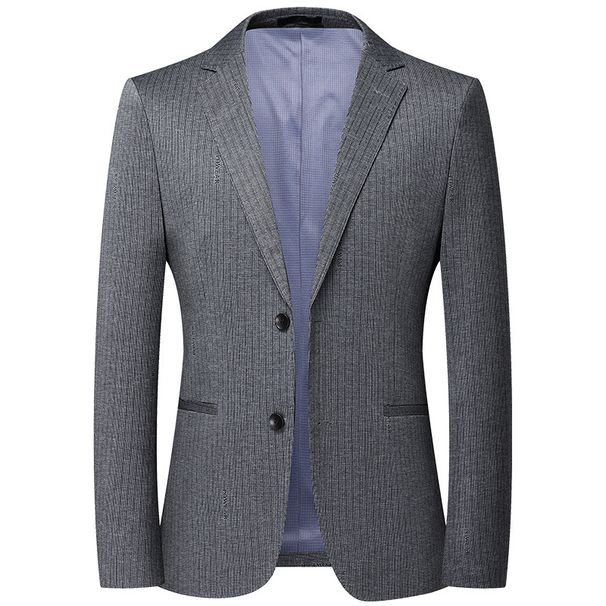 Men's Clothing Lashibert Spring and Autumn Thin Men's Suit Slim Elastic Non iron Striped Suit Casual Single Suit_viptrois.com