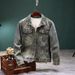 Men's Clothing Fashionable letter embroidered denim jacket for men, high end trendy brand, spring and autumn new workwear jacket, outerwear denim_viptrois.com