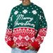 Pure Foreign Trade Cross-Border Men's Clothing European And American Autumn Winter Knitted Christmas Jacquard Loose Pullover_viptrois.com