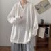 Texture Inspired Set Of Knitted Sweater With Large V-neck And Long Sleeved Sweatshirt Jacket_viptrois.com
