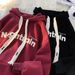 New Long Sleeve Letter Velvet Hoodie For Men And Women, Trendy And Stylish, Versatile And Loose Top_viptrois.com