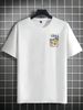 Maglietta Uomo 100% Cotone 180g Collo Tondo Stampa Casual Estivo Confortevole Vestibilità Regolare_viptrois.com