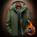 Men's Clothing Couple Charge Clothes Middle-aged and Elderly Plus Velvet Thickened Coat Multi-functional Wind-proof Water Printing_viptrois.com
