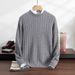 Men’s Cashmere-Like Knit Sweater – Warm Round Neck Button Detail Pullover (Black/Blue/Green/Camel/Gray, S-3XL)_viptrois.com