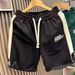 Men's Clothing Men's Style Minimalist Shorts Versatile Summer Casual Cropped Pants Trendy Retro Elastic Waist Straight Leg Cargo_viptrois.com