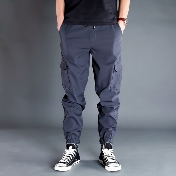Multi Pocket Overalls For Men Autumn And Winter Thick Style Fashionable Slim Harem Pants Loose Casual Pants Men's Leggings_viptrois.com