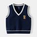 kids'clothing Boy's sweater vest baby V-neck sleeveless sweater_viptrois.com