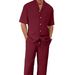 European And American Cross Border 2025 New Hot Selling Casual Men's Suits Loose Lapel Short Sleeved Trousers Trendy Men's Suits_viptrois.com