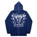 Hoodie Sweatshirt Gothic High Street Full Zipper Oversized Unisex Streetwear Y2 Jacket_viptrois.com