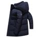 Men's Clothing Down Jacket, Mid Length, Fashionable, Thickened Winter Style, Outdoor Trendy Brand Men's Clothing, Large Size, Mid Length Warm Jacket_viptrois.com