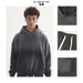 Men's Retro Loose Fit Hoodie & Jogger Set - Fleece-Lined Streetwear With Cat Whisker Design, Winter Casual Outfit For Urban Style (Grey/Black, S-XXL_viptrois.com
