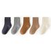 Kids'socks Solid color double needle drawn mid-tube socks for children candy color school socks for boys and girls_viptrois.com