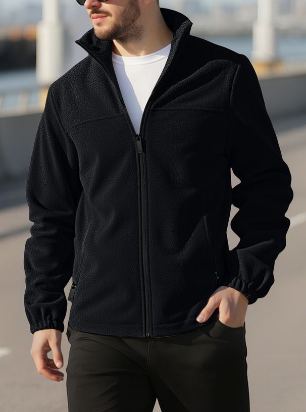 New European-style 380G Coat In Stock For Autumn And Winter, Thickened Fleece Stand-up Collar Sweatshirt_viptrois.com