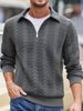 Spring/Autumn 2025 New European And American Semi-open Zipper Lapel Pullover Hoodie For Casual Men's Wear_viptrois.com