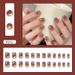 False Nails Gradient Haze Blue Red Brown Blush Irregular Pattern Retro Whitening Detachable Wearable Nail Plate_viptrois.com