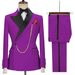Men's Clothing Black Business Casual Suit Groom Best Suit Two Piece Suit_viptrois.com