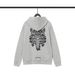 Autumn CH Winter Fashion Cross Print Men's And Women's Cotton Loose Casual Zipper Hooded Sweater Cardigan Coat_viptrois.com