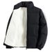 Men's Oversized Quilted Puffer Jacket Workwear Style Winter Coat With Stand Collar, Water-Resistant & Windproof Polyester Fill, Plus Size XL-8XL_viptrois.com