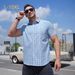 Men's Clothing Plus Size Specializes In Plus Size Summer Thin Short Sleeved Plaid Shirts In Various Colors For Fat People_viptrois.com