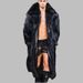Men’s Faux Fur Long Coat – Winter Fashion Jacket With Fox & Mink-Like Texture, Oversized Streetwear Outerwear (9 Sizes, Black, Relaxed Fit)_viptrois.com