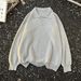 Men’s Retro Color-Block Polo Shirt – Oversized Half-Zip Pullover, Embroidered Lettering (Black/Gray, M-3XL)_viptrois.com