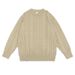 Fried Dough Twists Long Sleeve Sweater Thickened Loose Round Neck Sweater_viptrois.com