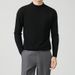 Autumn And Winter Warm Solid Color Half High Collar Bottom Knitted Sweater, Slim Fit Versatile Sweater_viptrois.com