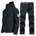 Pulse Outdoor Set For Men Winter Warm Soft Shell Jacket And Pants Fishing Skiing Hiking Fleece Camouflage_viptrois.com