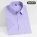 Men's Clothing Men's Stretch Bamboo Shirt – Wrinkle-Free Short Sleeve Business Casual Top (12 Colors, 7 Sizes, Ultra-Breathable & Quick-Dry)_viptrois.com
