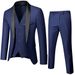 Men's Clothing Men Suits Groom Best Man Suits Men's Graduation Three Piece Suit Green Collar_viptrois.com