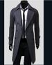 Men's Clothing New Men's Double Breasted Nylon Windbreaker Mid Length Trendy Slim Casual Coat_viptrois.com