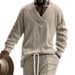 Men's V-Neck Knit Sweater – Lightweight Long-Sleeve Pullover With Jacquard Pattern (S-XXXL, Black/Navy/Beige)_viptrois.com