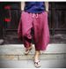 Loose, Large-sized Cotton And Linen 7-inch Pants, Trendy Chinese Style Men's Large Underpants, Fat Wide-leg Linen Casual Shorts For Summer_viptrois.com