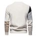 2026 High Quality Fashion Knitwear Pullovers Men Polyester Round Collar Color Mixing Long Sleeve Casual Slim Sweater_viptrois.com