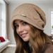 Women's Hats New Style Pile Hat Winter Hat For Women With Small Face Loose Cap Pullover Wool Hat Knitted Hat_viptrois.com