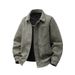 Vintage Distressed PU Leather Jacket For Men – Oversized Fit Up To 8XL, Retro Biker Style With Deconstructed Zipper & Multi-Pocket Design_viptrois.com