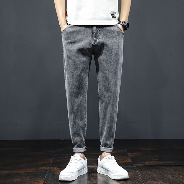 Men's Jeans Men's Autumn 2024 Korean Version Men's Harlan Loose Jeans Youth Trousers Wholesale Trend Straight_viptrois.com