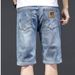Men's Clothing Denim Shorts Trendy Loose Five Point Summer Thin Casual Ripped Mid Length Pants_viptrois.com