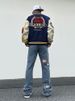 Hip Hop Patch Ripped Jeans Men's High Street Trend Embroidery Wide Straight Leg Loose Flared Pants Men_viptrois.com