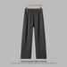 Men's Lightweight Summer Pants - Breathable Straight Leg Trousers With Drawstring Waist Casual & Office Wear (Black, Paris Grey, Khaki, Dark Grey)_viptrois.com