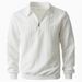 2027 Fashion European-USA Style Outerwear Youth/Men Polyester Pure Color Lapel Half Zipper Jacquard Long Sleeve Casual Sweatshirts_viptrois.com