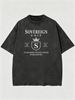 Relaxed Heavyweight Washed Vintage Slogan Cotton T-Shirt Men's Casual Streetwear Tee_viptrois.com