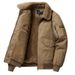 Men's Clothing Wool and cotton bomber jacket for men winter plus velvet thick warm cotton casual workwear coat_viptrois.com