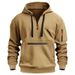 New Men's Sweater Popular Hooded Zipper Casual Fleece Sweater_viptrois.com