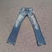 American High Street Retro Blue Printed Flared Jeans For Men, Slimming And Leg-lengthening, Trendy Brand Ins Pants_viptrois.com