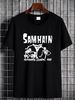 Samhain November Coming Fire Black Horror Punk T-shirt, Gift For Fan TE3068 Top For Everyday Wear Versatile Breathable Homme Comfortable Summer_viptrois.com
